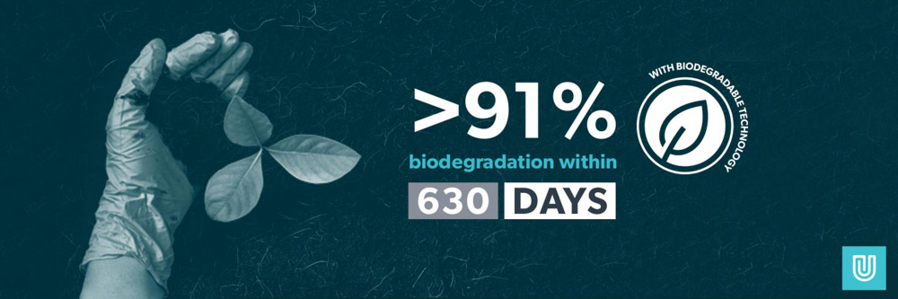 >91% biodegradation within 630 days.